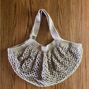 Crocheted tan Shoulder market Bag with Mesh Design
Handmade 100%cotton